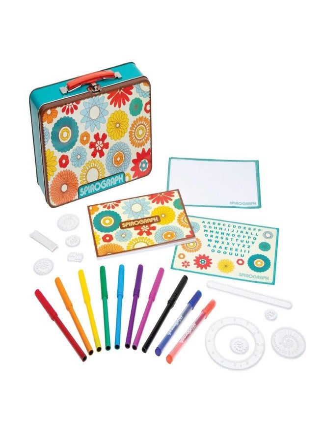 Spirograph Lunchbox Set -Arts and Crafts, Kids Toys, Art Supplies, Craft Supplies, Drawing Kit, Spiral Art, Classic Gear Design Kit, Case, Pens, Design Sheet Included, Ages 8+ - Image 3